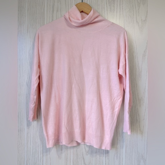 New York & Company Pink Soft Turtleneck Sweater - Size M - Picture 1 of 5